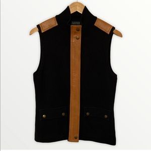 Ralph Lauren | Genuine Leather Button Vest